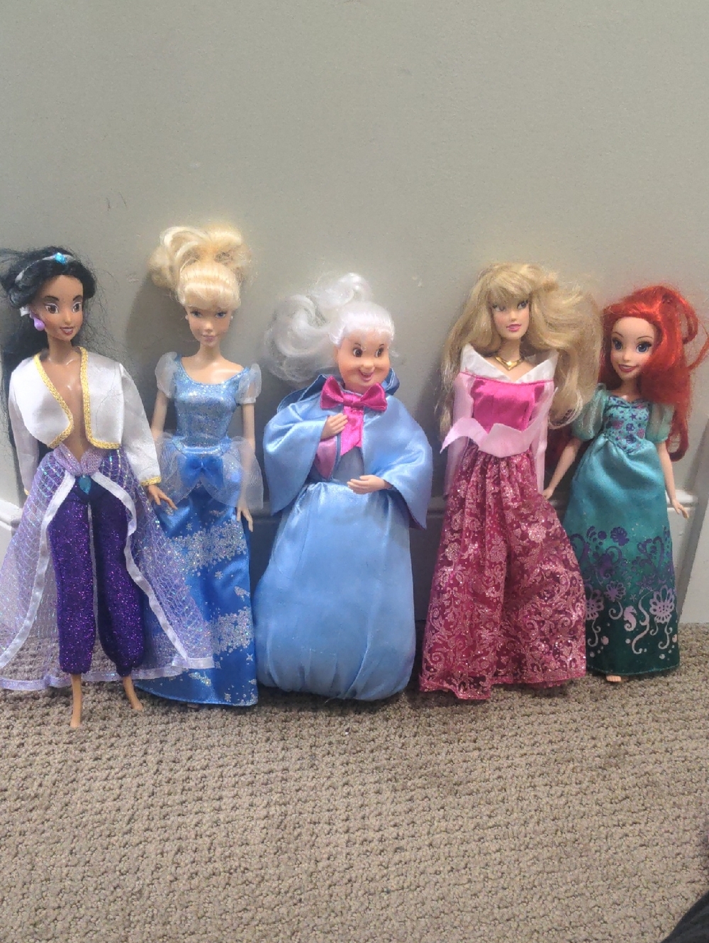 Disney Dolls Including Cinderella Godmother Doll